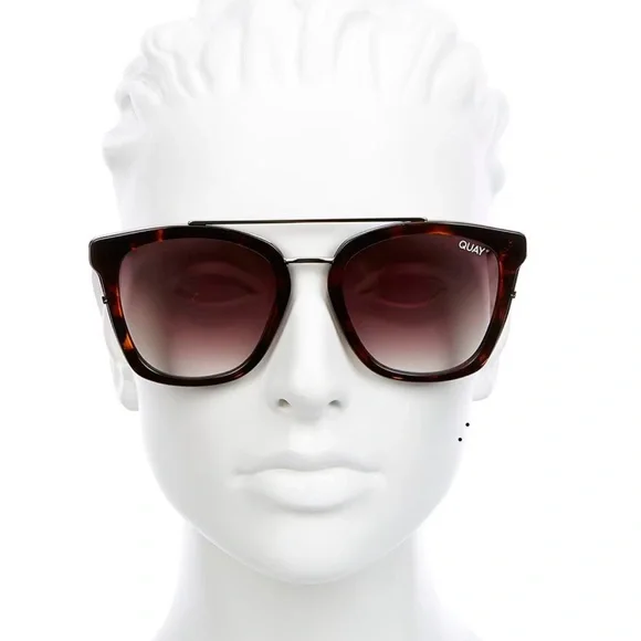 NWT Quay Australia Sweet Dreams Sunglasses Tortoise Brown Fade Oversized - Picture 3 of 8